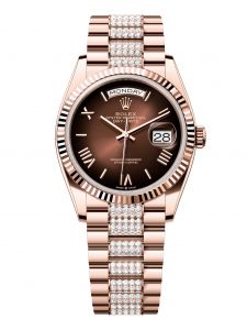 Đồng hồ Rolex Day-Date 36 M128235-0076 128235-0076 Vàng Everose 18ct Màu Nâu Ombre - Mẫu 2024