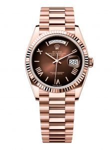 Đồng Hồ Rolex Day-Date 36 M128235-0075 128235-0075 Vàng Everose 18ct Màu Nâu Ombre - Mẫu 2024