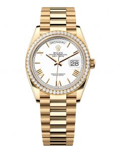 Đồng hồ Rolex Day-Date 36 M128348RBR-0064 128348RBR-0064 Vàng Kim 18ct Màu Trắng - Mẫu 2024