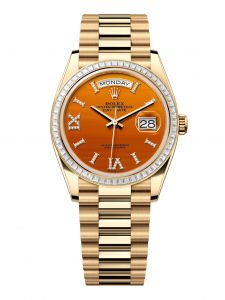 Đồng hồ Rolex Day-Date 36 M128398TBR-0018 128398TBR-0018 Vàng Kim 18ct Đá Carnelian Niềng Kim cương - Mẫu 2024