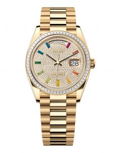 Đồng Hồ Rolex Day-Date 36 M128398TBR-0012 128398TBR-0012 Vàng Kim 18ct Dát Kim Cương - Mẫu 2024