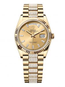 Đồng hồ Rolex Day-Date 36 M128238-0133 128238-0133 Vàng Kim 18ct Màu Champage Niềng Kim cương - Mẫu 2024