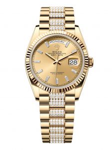 Đồng Hồ Rolex Day-Date M128238-0133 128238-0133 Vàng Kim 18ct Màu Champage, Nạm Kim Cương - Mã Mới 2024