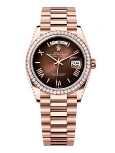 Đồng Hồ Rolex Day-Date 36 M128345RBR-0075 128345RBR-0075 Vàng Everose 18ct Màu Nâu Ombre - Mẫu 2024