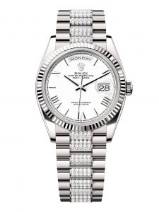 Đồng Hồ Rolex Day-Date 36 M128239-0060 128239-0060 Vàng Trắng 18ct Màu Trắng - Mẫu 2024