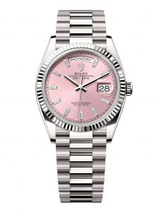 Đồng hồ Rolex Day-Date 36 M128239-0071 128239-0071 Vàng Trắng 18ct Màu hồng Niềng Kim cương - Mẫu 2024