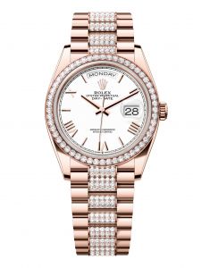 Đồng Hồ Rolex Day-Date 36 M128345RBR-0071 128345RBR-0071 Vàng Everose 18ct Màu Trắng - Mẫu 2024