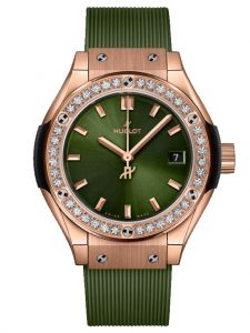 Đồng hồ Hublot Classic Fusion King Gold Green Diamonds 591.OX.8980.RX.1204 591OX8980RX1204