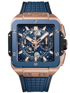 Đồng hồ Hublot Square Bang Unico King Gold Blue Ceramic 821.OL.5180.RX 821OL5180RX