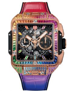 Đồng hồ Hublot Square Bang Unico King Gold Rainbow 821.OX.0118.LR.0999 821OX0118LR0999