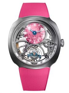 Đồng hồ H.Moser & Cie Streamliner Cylindrical Tourbillon Skeleton Alpine Pink Livery 6811-1202 68111202