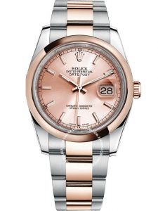 Đồng hồ Rolex Datejust 36 M116201 116201 Mặt hồng cọc số index