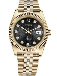 Đồng hồ Rolex Datejust 36 M116238 116238 Mặt đen vi tính cọc số kim cương