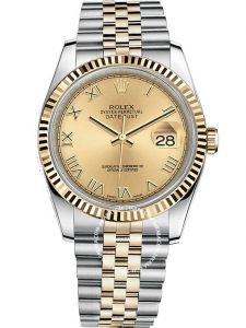 Đồng hồ Rolex Datejust 36 M116233 116233 Mặt vàng cọc số la mã