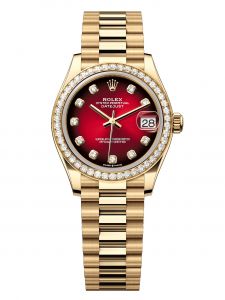 Đồng hồ Rolex Datejust 31 M278288RBR-0041 278288RBR-0041 Vàng Kim 18ct Mặt Đỏ Ombré Niềng Kim cương - Mẫu Mới 2025