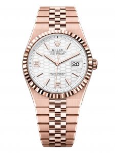 Đồng hồ Rolex Land-Dweller 40 M127335-0001 127335-0001 Vàng Everose 18ct Mặt Trắng Họa Tiết Tổ Ong - Mẫu Mới 2025