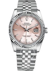 Đồng hồ Rolex Lady-Datejust 36 M116234-0108 116234-0108 Thép Oystersteel và Vàng Trắng 18ct Mặt Hồng