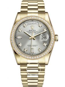 Đồng hồ Rolex Day-Date 36 M118348-0008 118348-0008 Vàng Kim 18ct Mặt Bạc