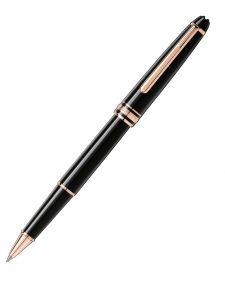 Bút bi nước Montblanc Meisterstück Rose Gold-Coated Rollerball MB132487
