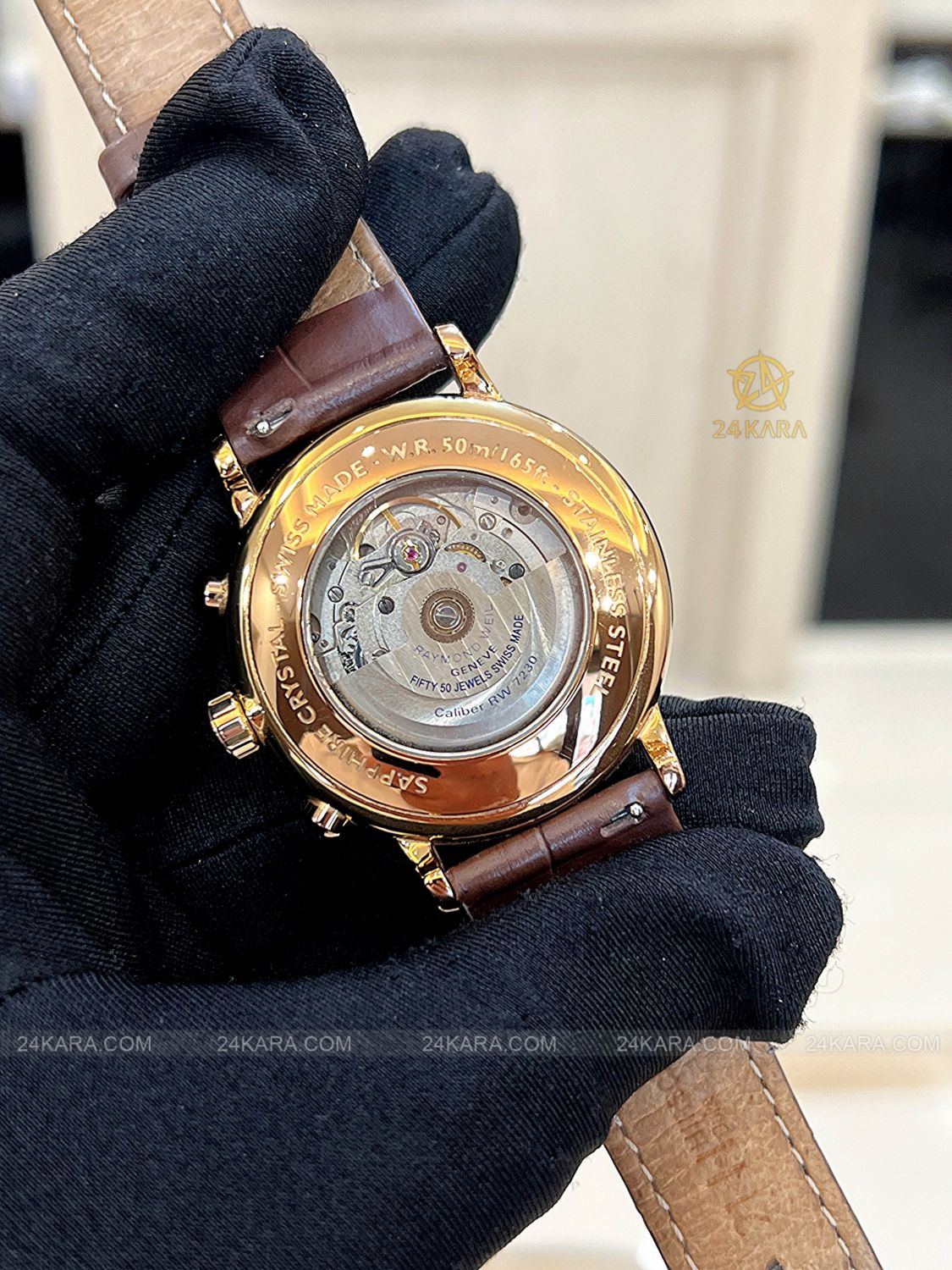 Đồng hồ Raymond Weil Maestro Chronograph 4830-PC5-05658 Vàng Hồng Kim Mắt Ngỗng - Lướt