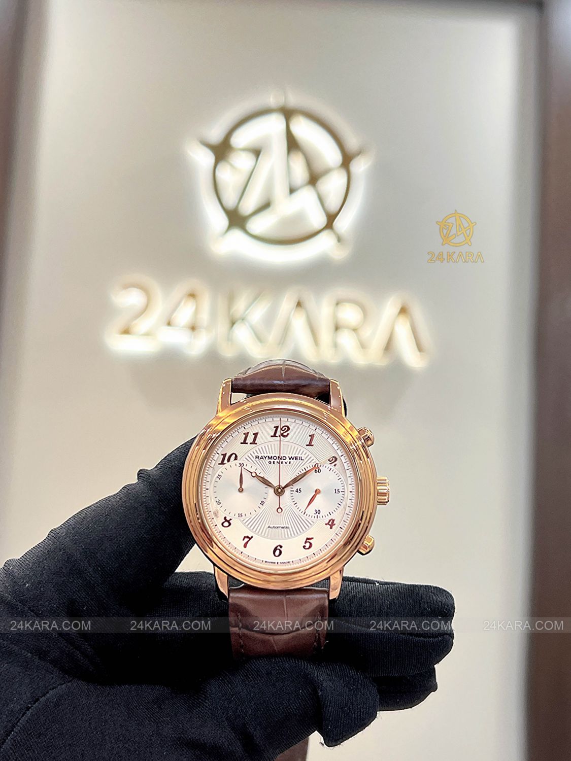 Đồng hồ Raymond Weil Maestro Chronograph 4830-PC5-05658 Vàng Hồng Kim Mắt Ngỗng - Lướt