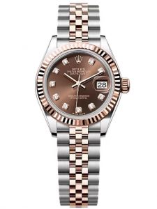 Đồng hồ Rolex Lady Datejust 28 M279171-0011 279171-0011 Vàng Hồng Everose 18ct Mặt Chocolate Nạm Kim cương Jubilee - Lướt