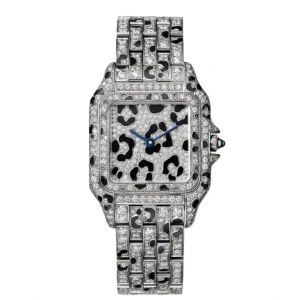 Đồng hồ Cartier Panthère de Cartier HPI01721 01721 Mặt số sơn mài đính kim cương Trắng