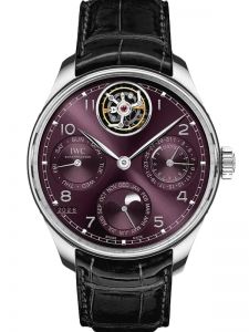 Đồng hồ IWC Portugieser Perpetual Calendar Tourbillon IW504509 Platinum Mặt số Tím 45 mm