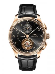 Đồng hồ IWC Portugieser Tourbillon Rétrograde Chronograph IW394009 Vàng hồng 18k Mặt số Đen 43.5 mm
