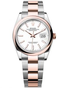 Đồng hồ Rolex Datejust M126201-0018 126201-0018 Oystersteel và vàng Everose, mặt số trắng