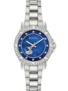 Đồng Hồ Bulova 96L238  Crystal Accents Heart Motif Blue Dial Ladies Watch