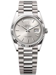 Đồng hồ Rolex Day-Date 36 M128239-0005 128239-0005 Vàng Trắng 18ct Mặt bạc