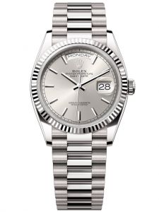 Đồng hồ Rolex Day-Date M128239-0005 128239-0005 vàng trắng, mặt số bạc