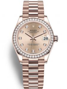 Đồng hồ Rolex Datejust 31 M278285RBR-0025 278285RBR-0025 Vàng Everose 18ct Mặt hoa hồng Niềng Kim cương