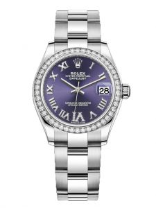 Đồng hồ Rolex Datejust M278384RBR-0029 278384RBR-0029 , mặt số aubergine kim cương - Mẫu mới 2020