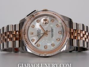 Đồng hồ Rolex Datejust 36 M116231 116231 Mặt trắng cọc số kim cương