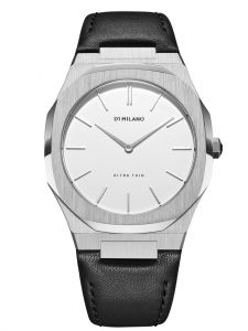 Đồng Hồ D1 Milano SilverBlack Ultra Thin Leather UTLL01