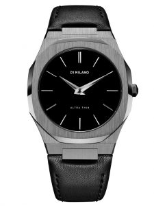 Đồng Hồ D1 Milano Gun Metal Ultra Thin Leather UTLJ02