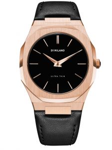 Đồng Hồ D1 Milano Rose Gold Ultra Thin Leather UTLJ03