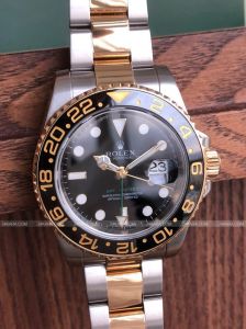 Đồng hồ Rolex GMT-Master II 18kt Yellow Gold Automatic Black Dial Automatic Men Watch - M116713