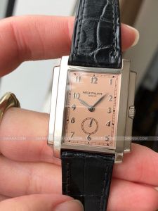 Đồng hồ Patek Philippe Gondolo 18kt White Gold Watch Rose Dial 5024G