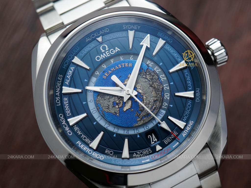 Đồng hồ Omega Aqua Terra 150m Co‑Axial Master Chronometer Gmt Worldtimer 220.10.43.22.03.001 22010432203001