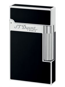 Bật lửa S.T Dupont 016296 Lighter 2 - Palladium - Men sơn mài đen tuyền