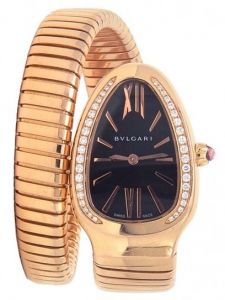 Đồng hồ Bvlgari Serpenti Spiga 18k Rose Gold Swiss Quartz Ladies Watch SPP35G