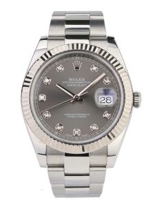 Đồng hồ Rolex Datejust 41 M126334 126334 Mặt xám cọc số kim cương