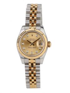 Đồng hồ Rolex Lady-Datejust 26 M179173 179173 Mặt vàng cọc số kim cương - Lướt
