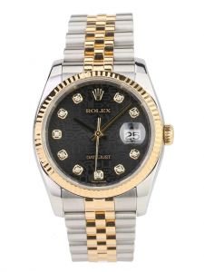 Đồng hồ Rolex Datejust 36 M116233 116233 Mặt Vi Tính Đen cọc số kim cương