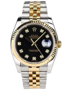 Đồng hồ Rolex Datejust 36 M116233 116233 Mặt Đen cọc số kim cương