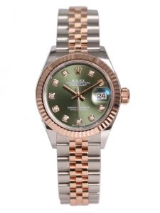 Đồng hồ Rolex Lady-Datejust 28 M279171 279171 Mặt xanh lá cây cọc số kim cương