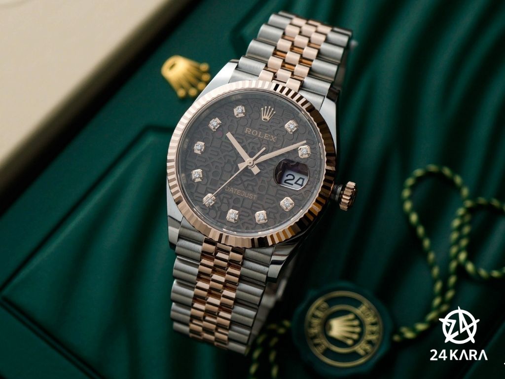 Review chi tiết đồng hồ Rolex Datejust 36 126231-0025 Oyster Steel và vàng Everose